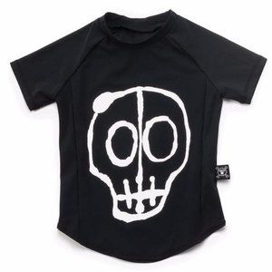 Nununu Black Skull Print Rashguard - Size 2T/3T